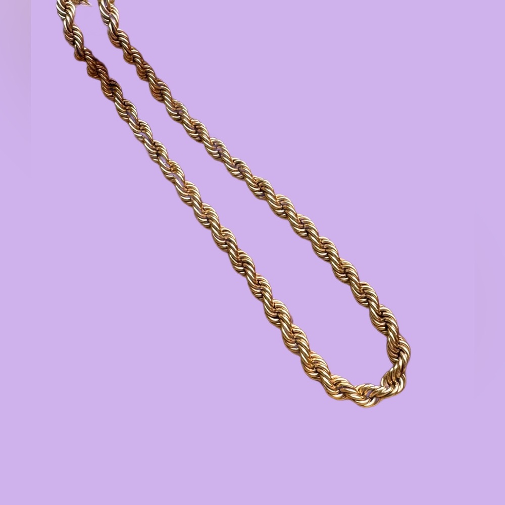 🍒 VINTAGE - 14k 16” Graduated Rope Chain